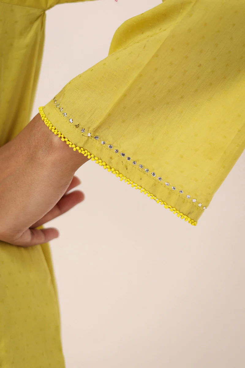 Sea foam Mukesh Gleam kurta - Image 3