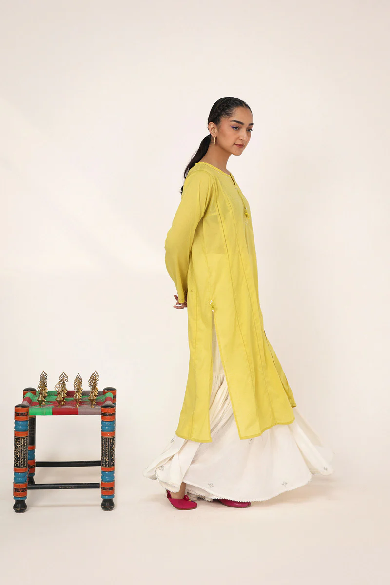 Sea foam Mukesh Gleam kurta - Image 4