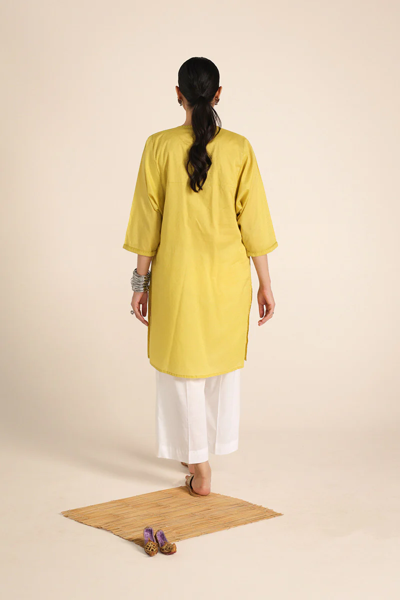 Sea Foam-Solid Kurta - Image 4