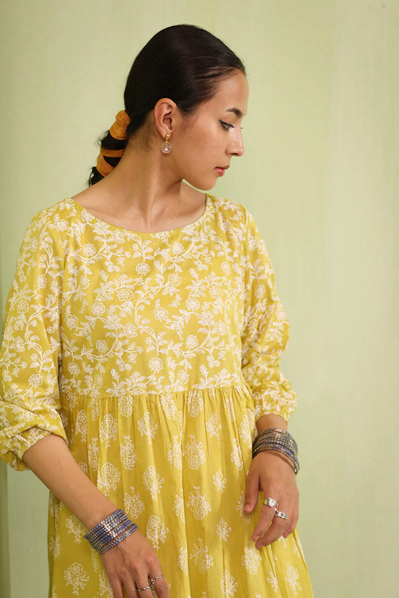 Sea Foam Flared Tiered Frock - Image 12