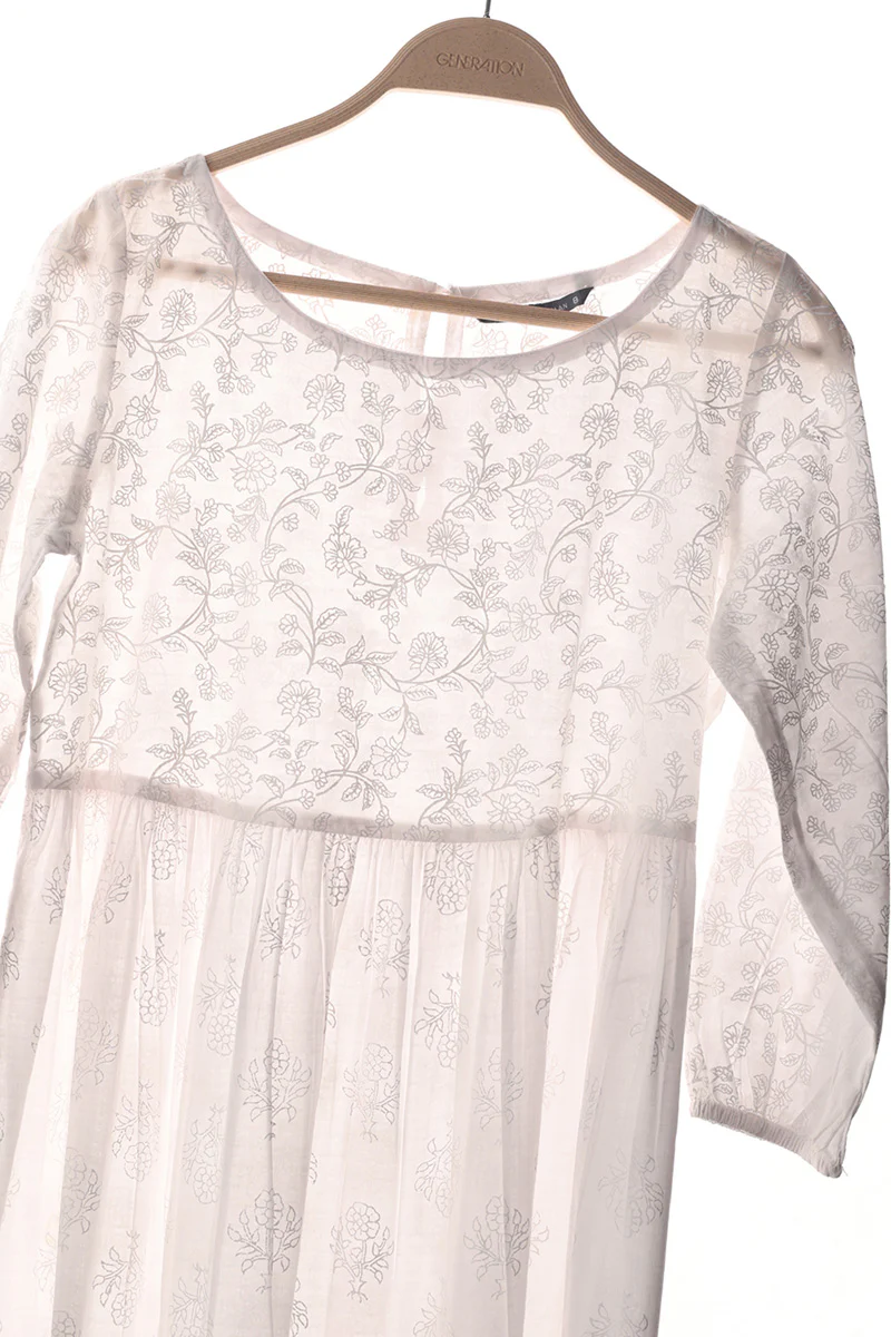 Sea Foam Flared Tiered Frock - Image 9