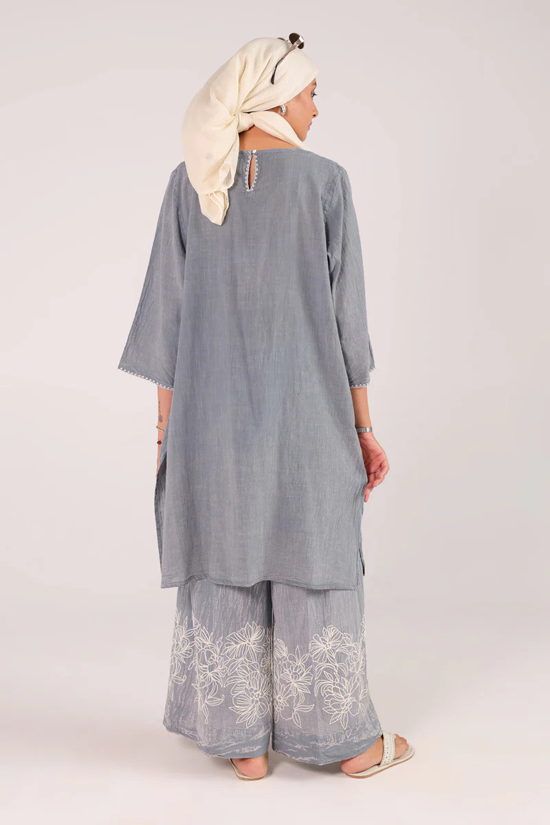 Denim Embroidered Set - Image 5
