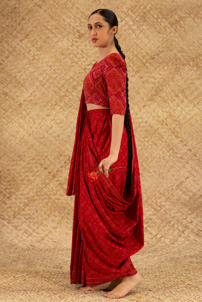 Chunari Drape Saree - Image 5