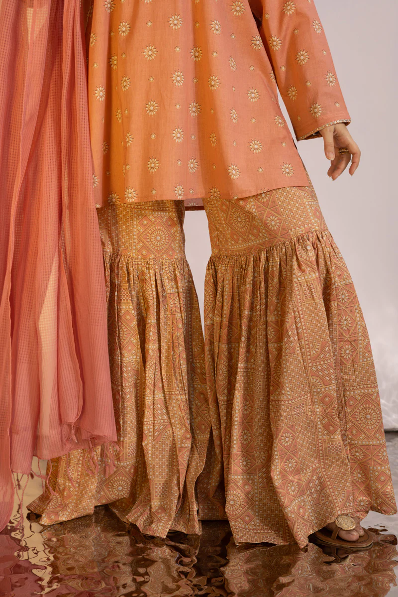 Soft Mandana Gharara Set - Image 9