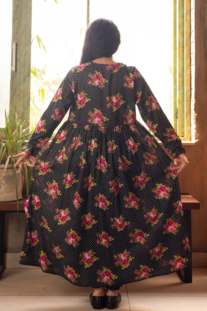 Printed Rosette Dress - Image 10