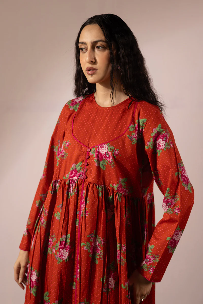 Printed Rosette Dress - Image 2