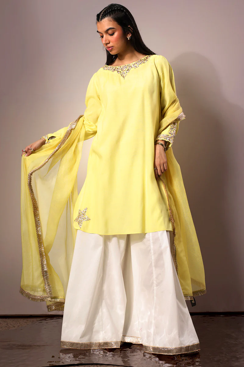 Gota Kari 3-Piece Sharara Set - Image 4