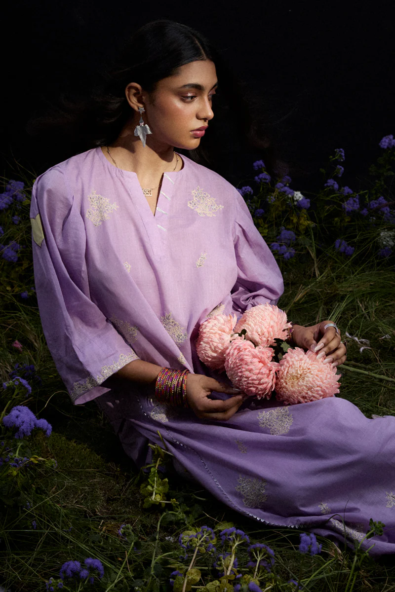 Embroidered Gota Jamni Set