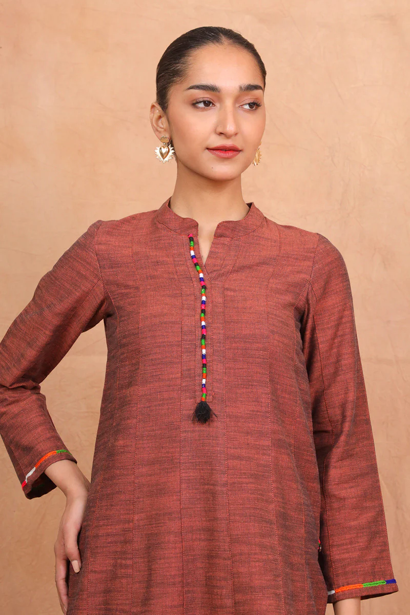 Whimsical Diaries Kurta Rust - Image 2