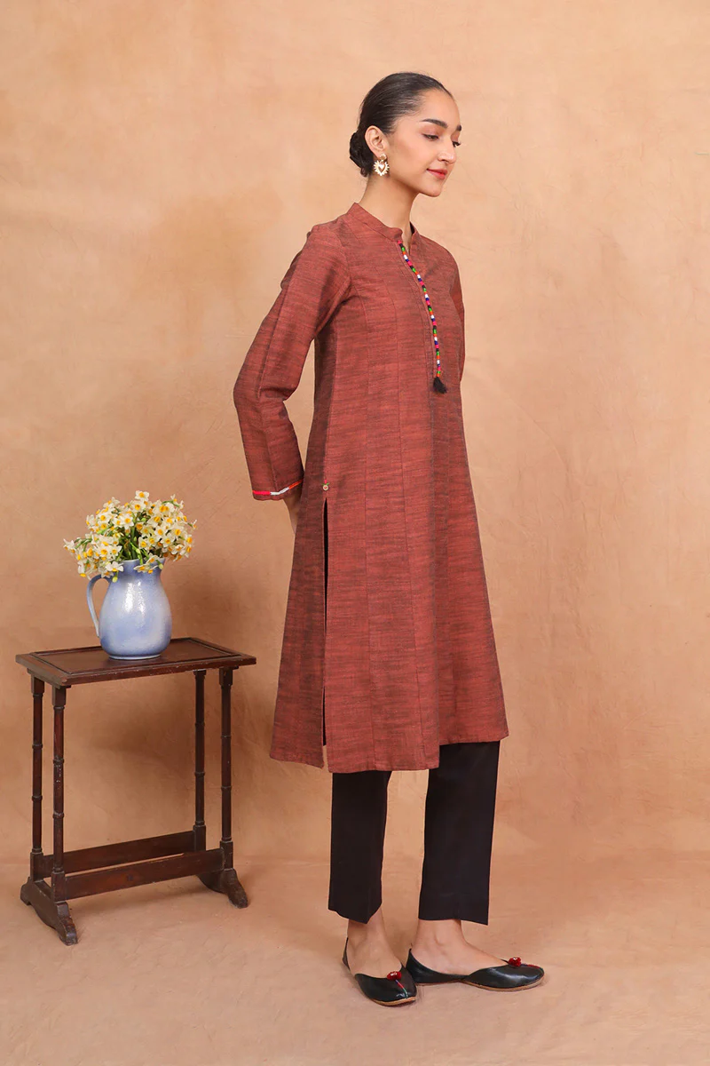 Whimsical Diaries Kurta Rust - Image 3