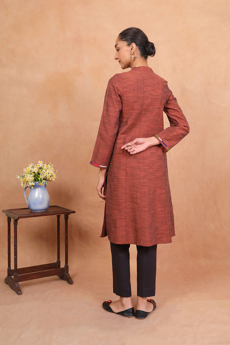 Whimsical Diaries Kurta Rust - Image 4