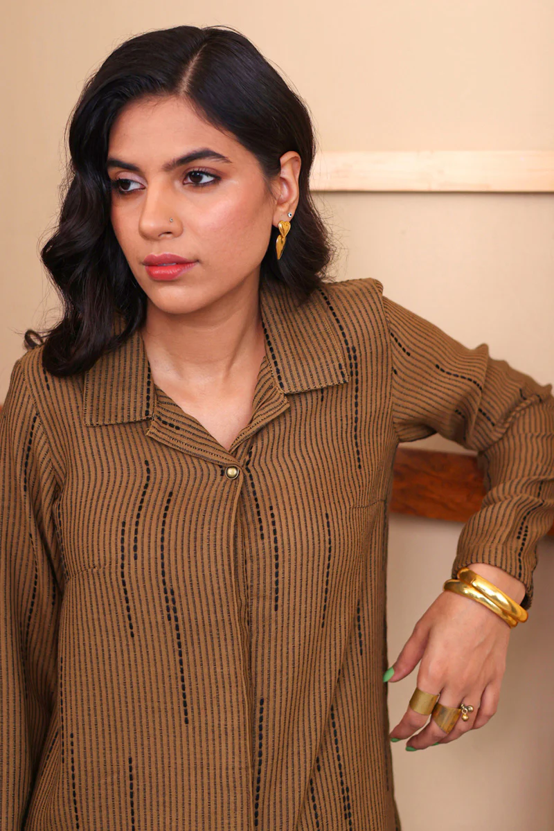 Trellis Collared Kurta - Image 2