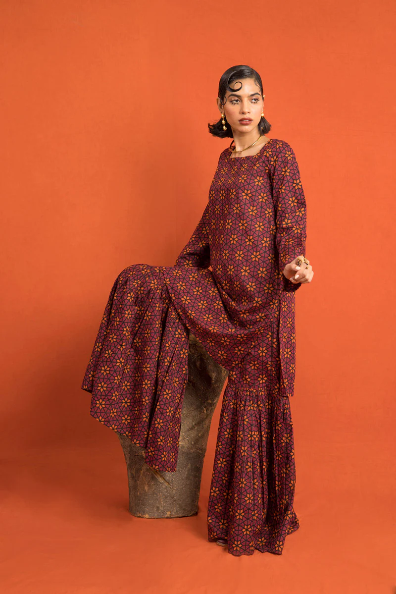 Stained Glass Gharara 2 Piece - Image 7