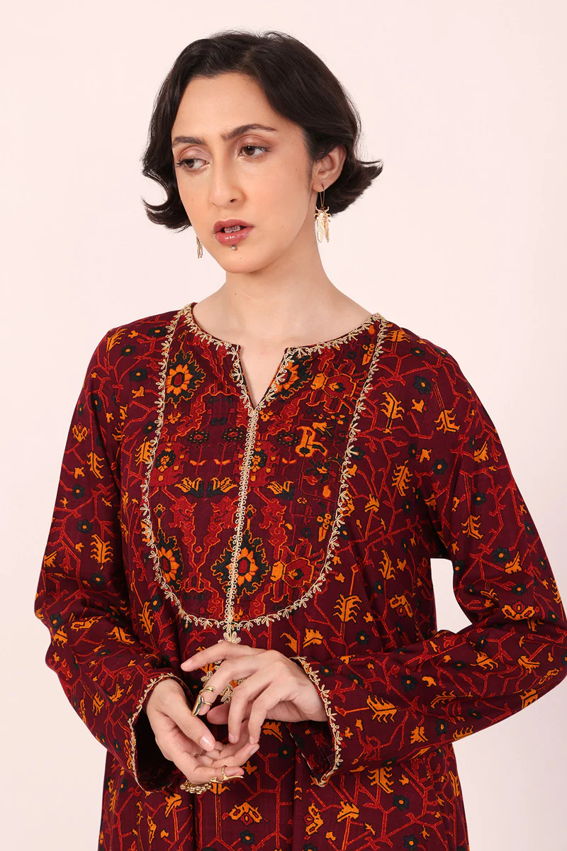 Embroidered Qaleen 2 Piece - Image 5