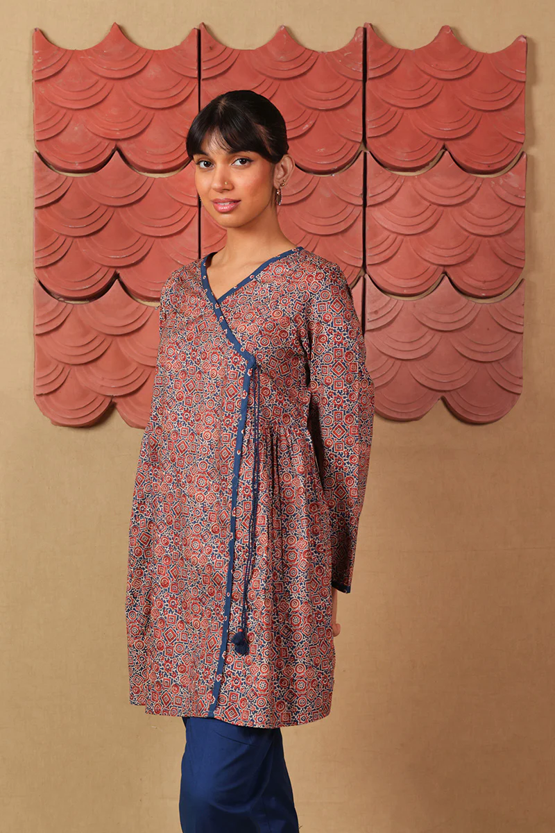 Bagru Assymetric Shirt - Image 2