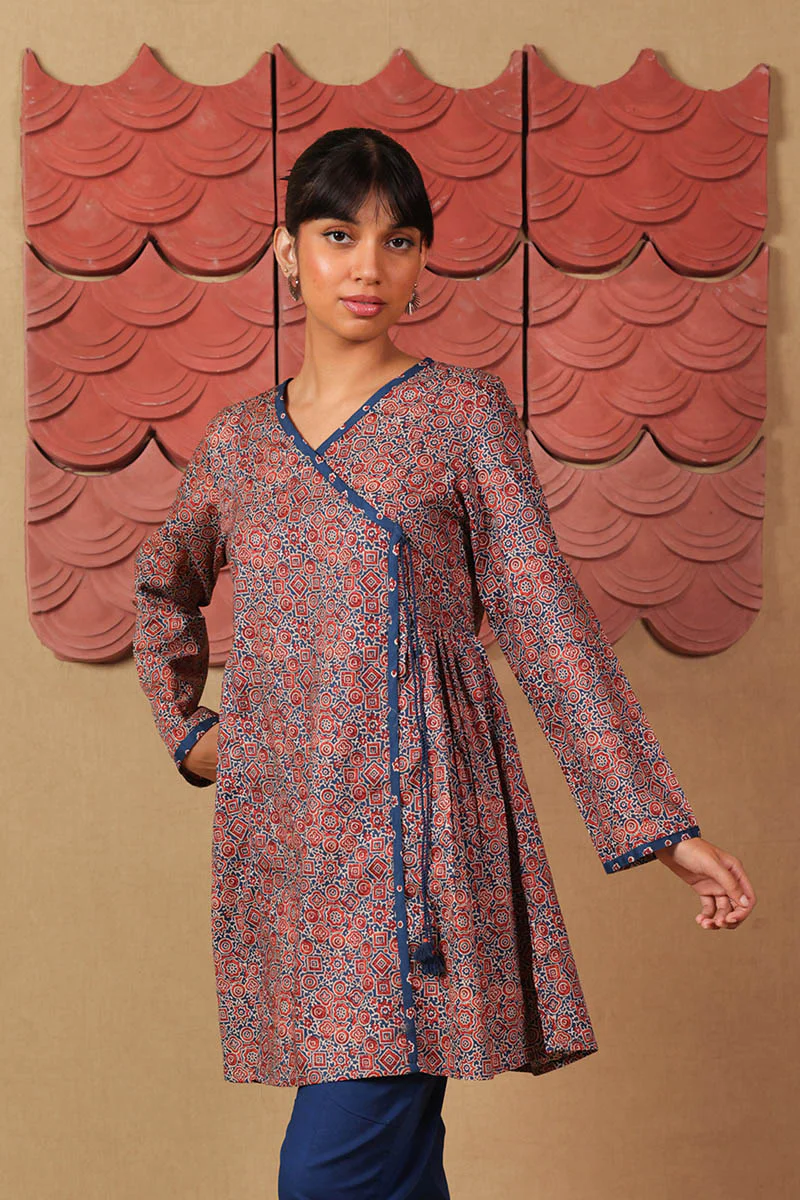 Bagru Assymetric Shirt - Image 3