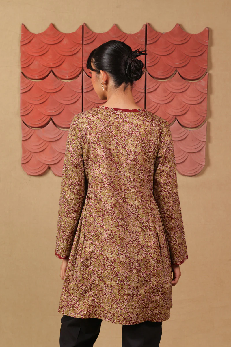 Bagru Assymetric Shirt - Image 8