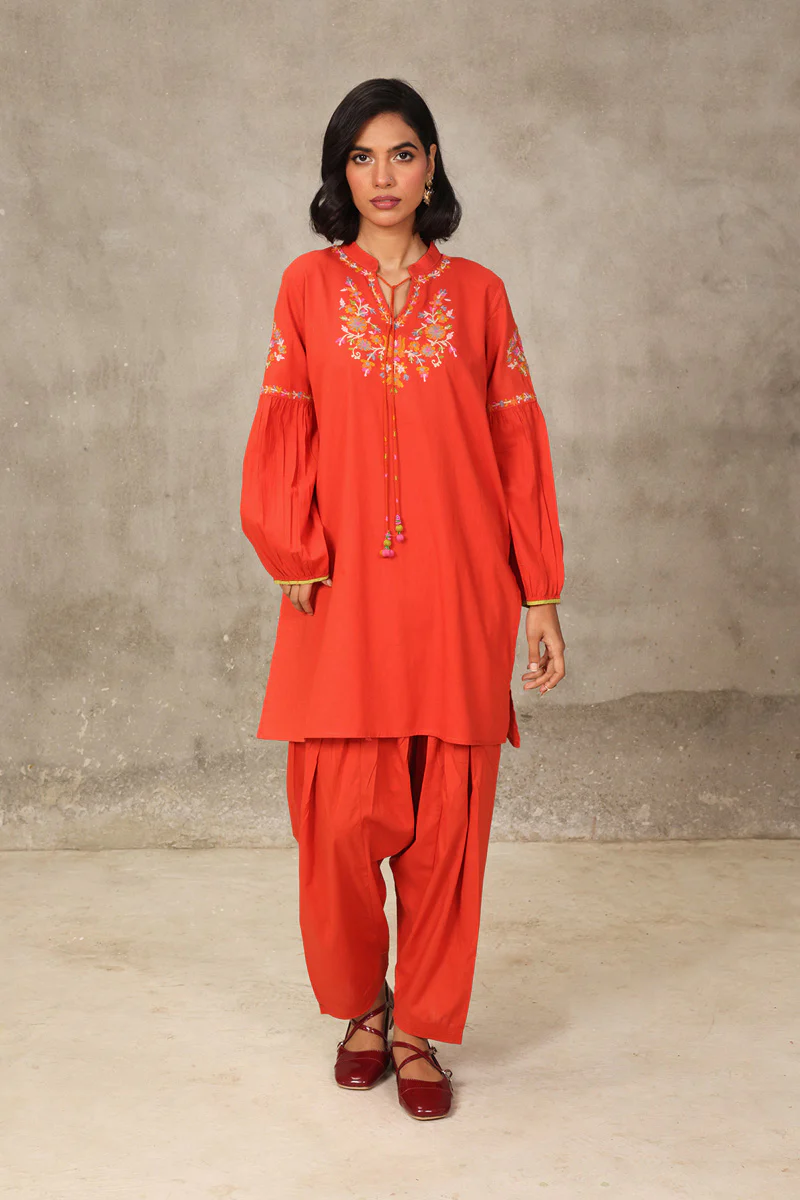 Embroidered Folk Art 2 Piece - Image 2