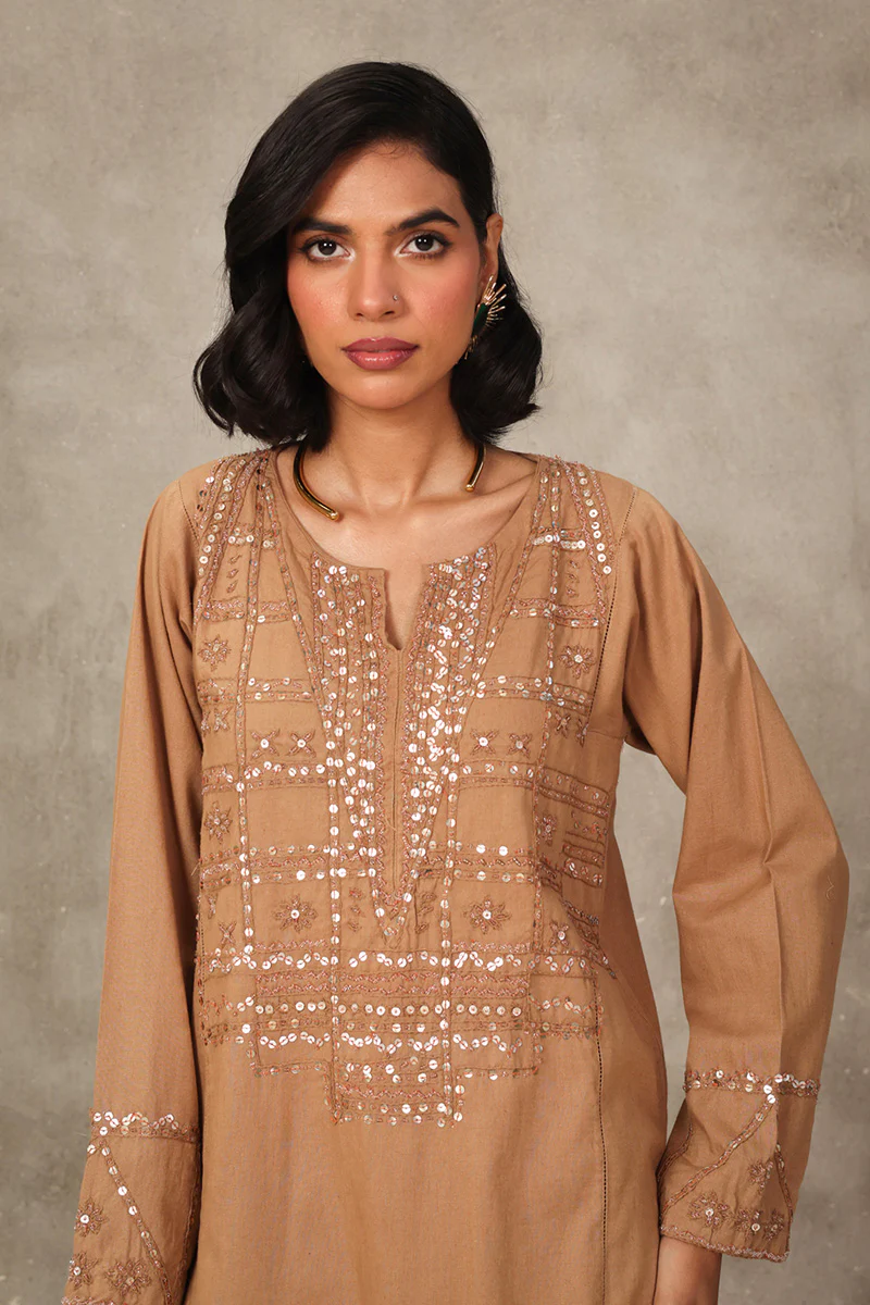 Panelled Night Folks Kurta 2 Piece - Image 5