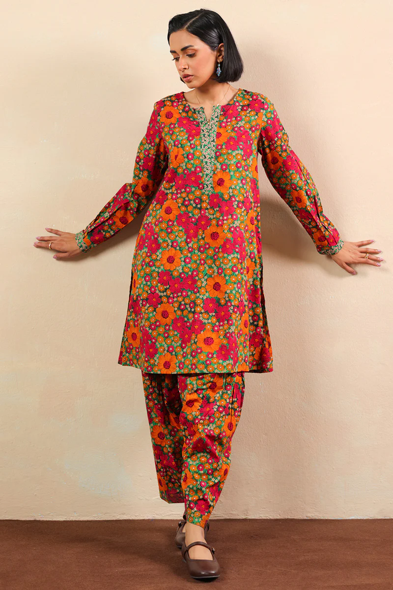 Winter Bloom Printed Duo-Set - Image 8