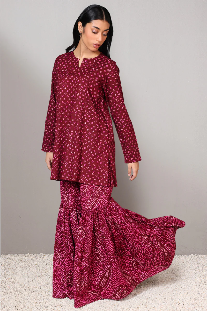 Bandhani Affair Gharara Set - Image 10