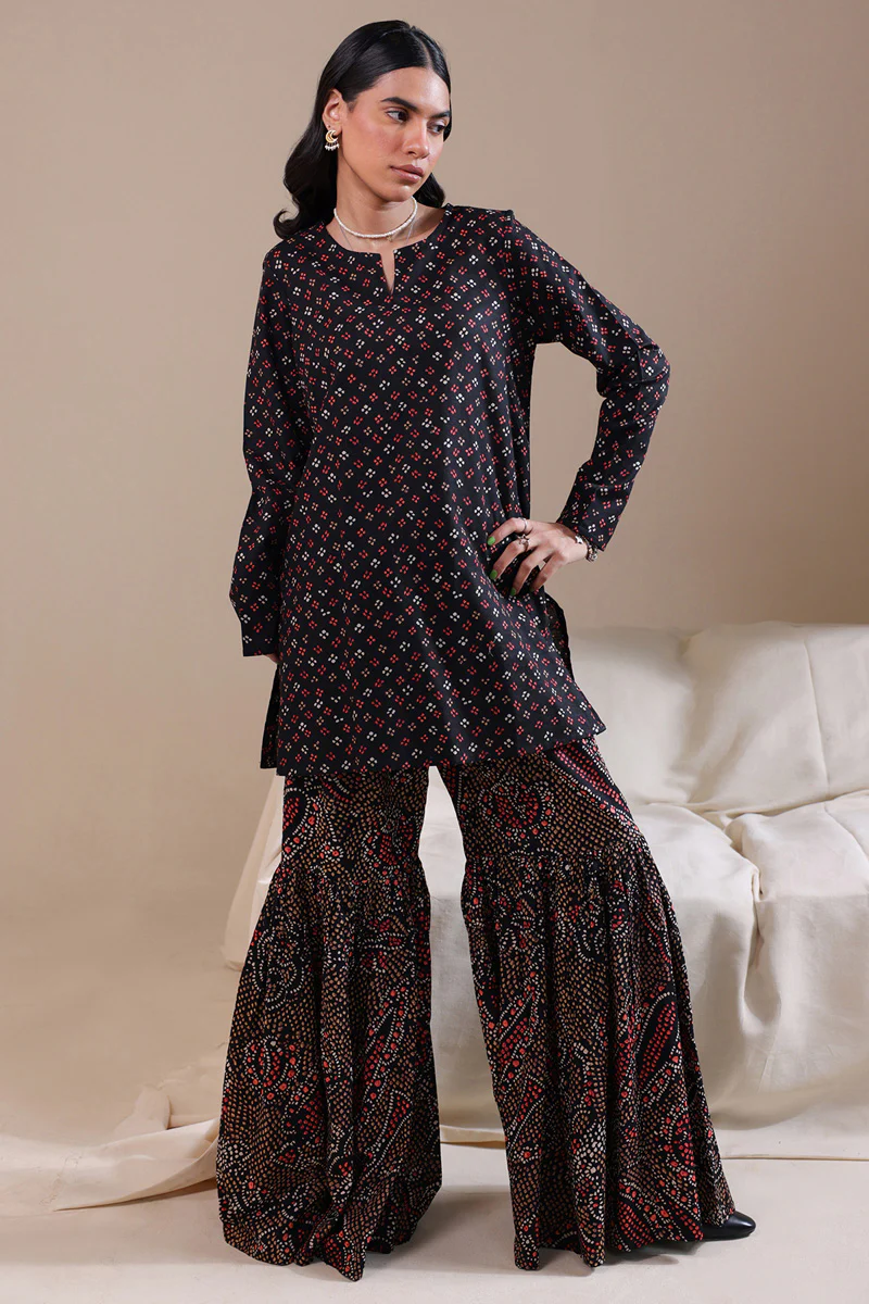 Bandhani Affair Gharara Set - Image 5