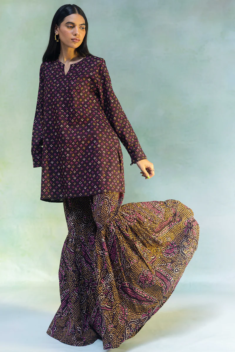 Bandhani Affair Gharara Set - Image 6