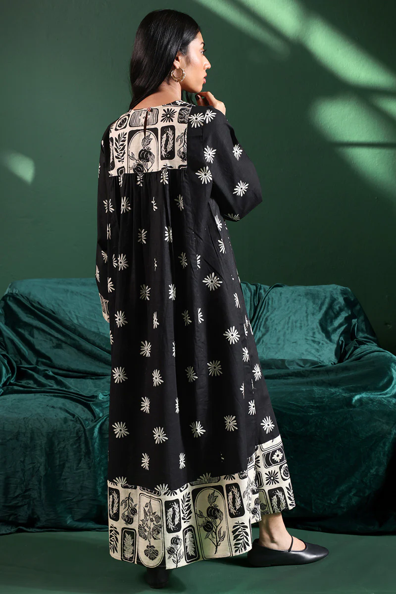 Linocut Cascade Dress - Image 17