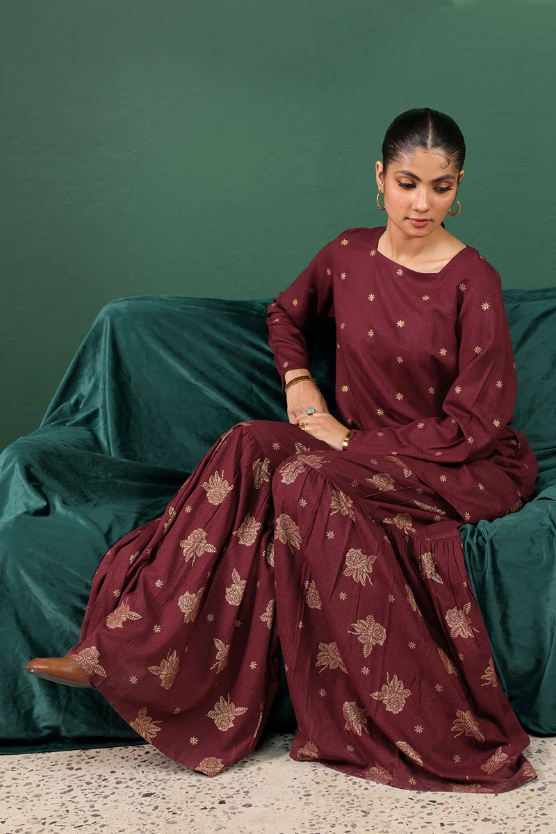 Cupid Rose Gharara Set - Image 13