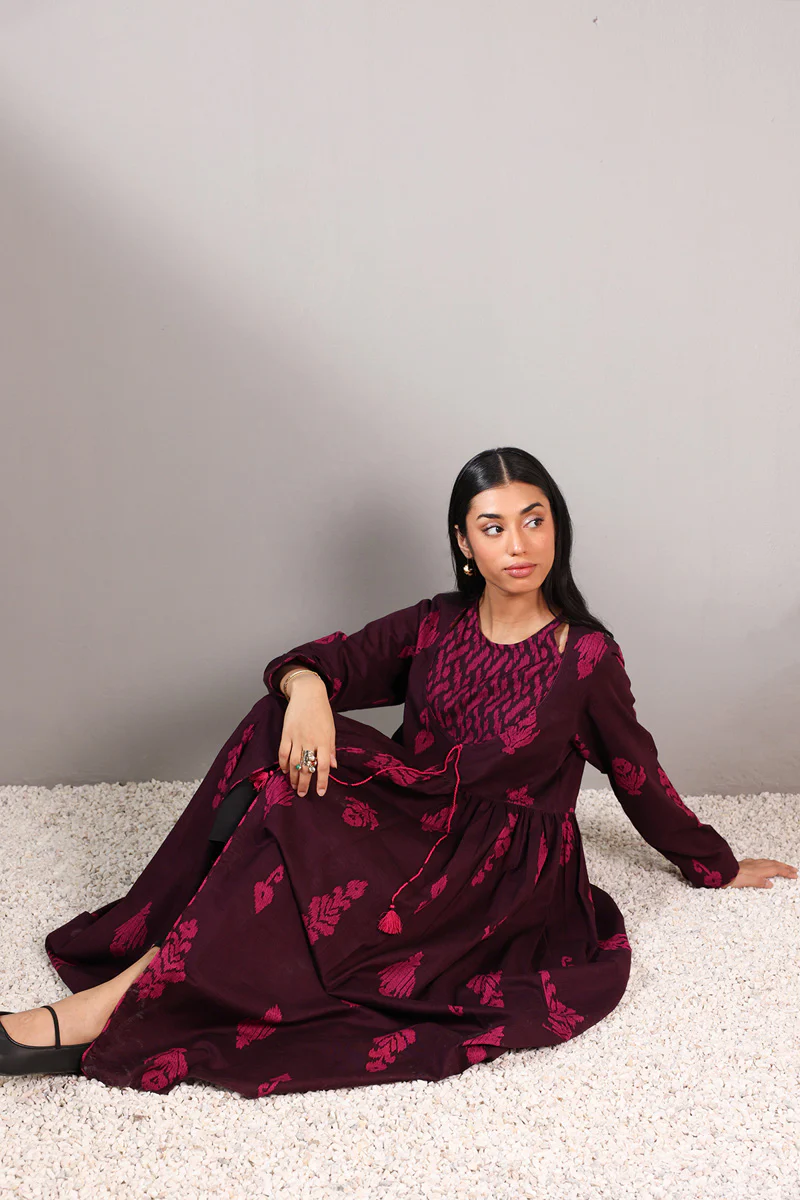 Ikat Flare Poem Dress