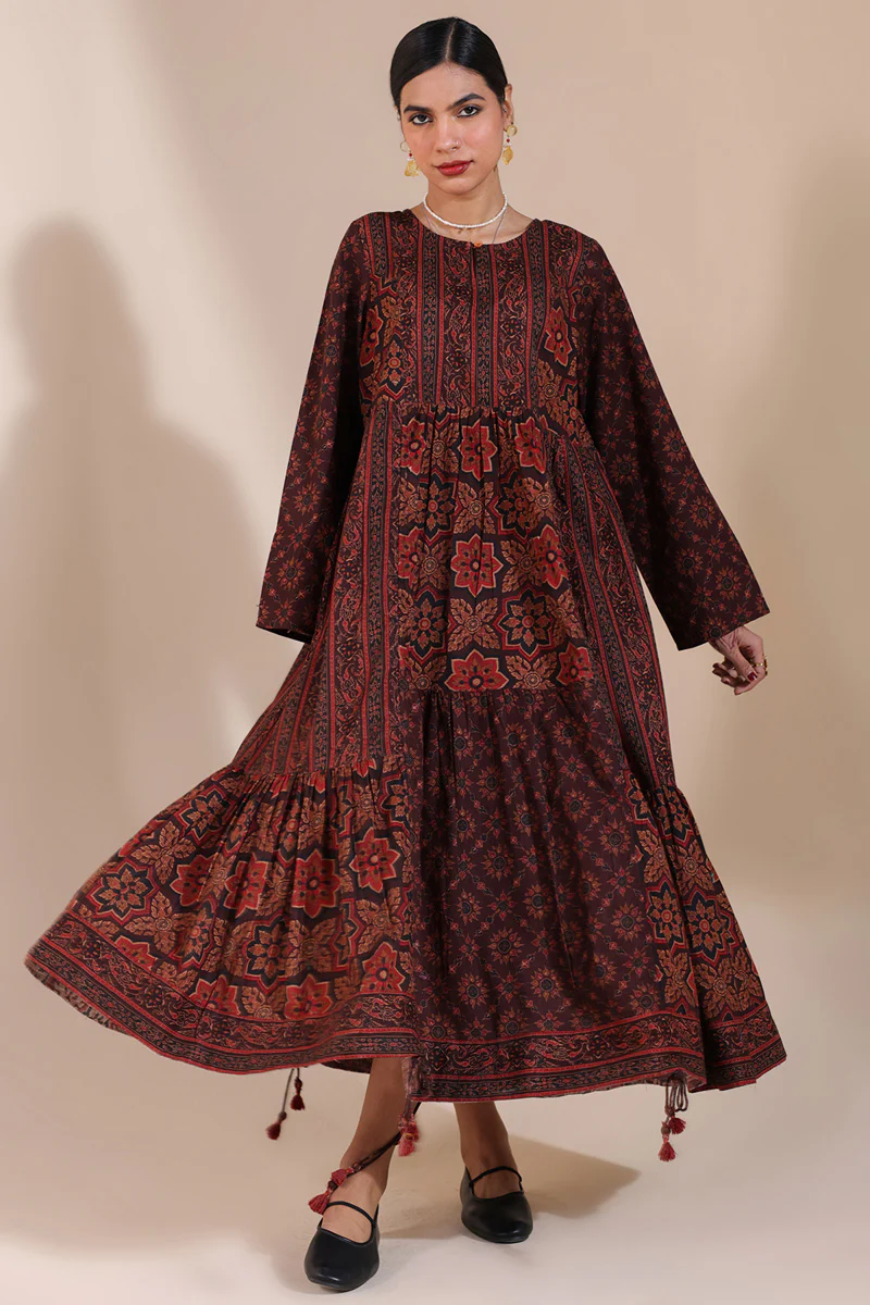 Thai Block Tiered Dress - Image 12