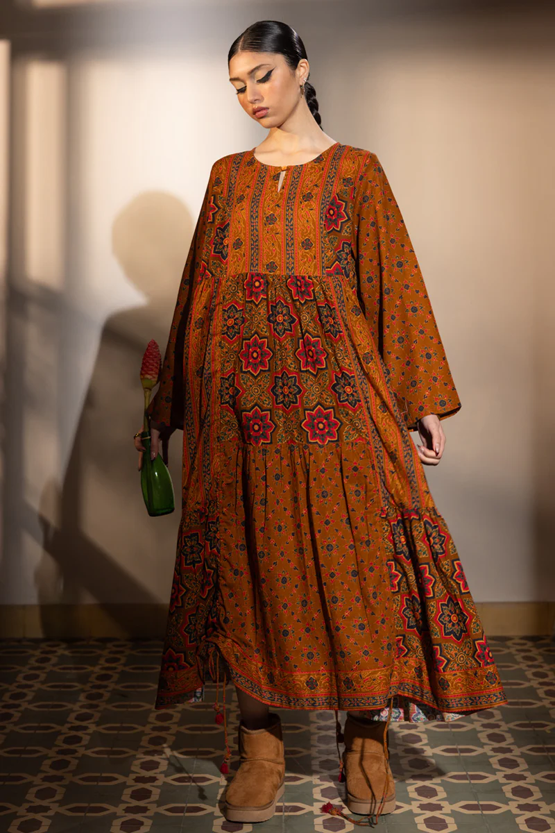 Thai Block Tiered Dress - Image 3