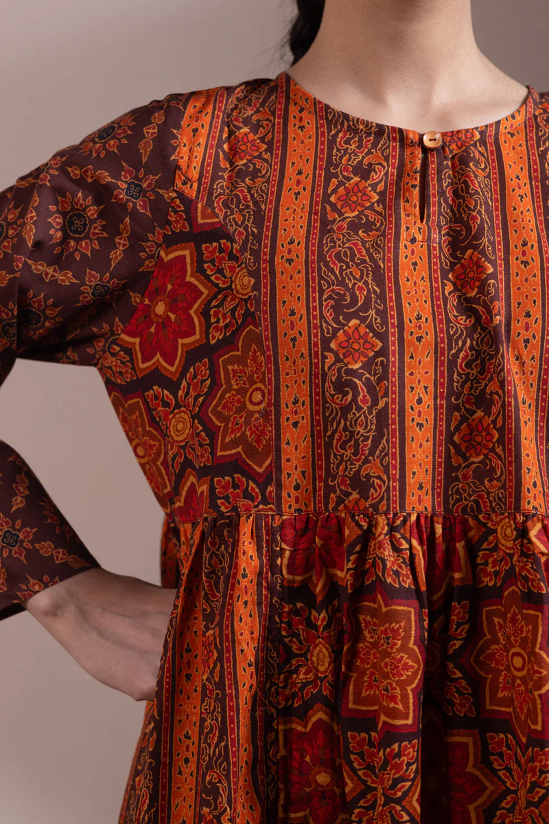 Thai Block Tiered Dress - Image 7