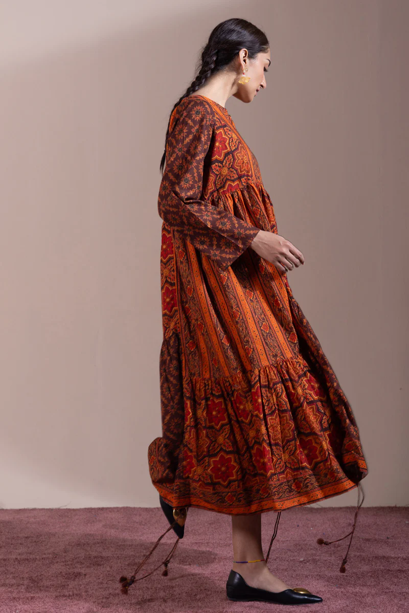 Thai Block Tiered Dress - Image 8