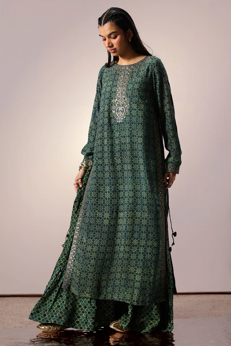Ajrak Layered Dress - Image 2