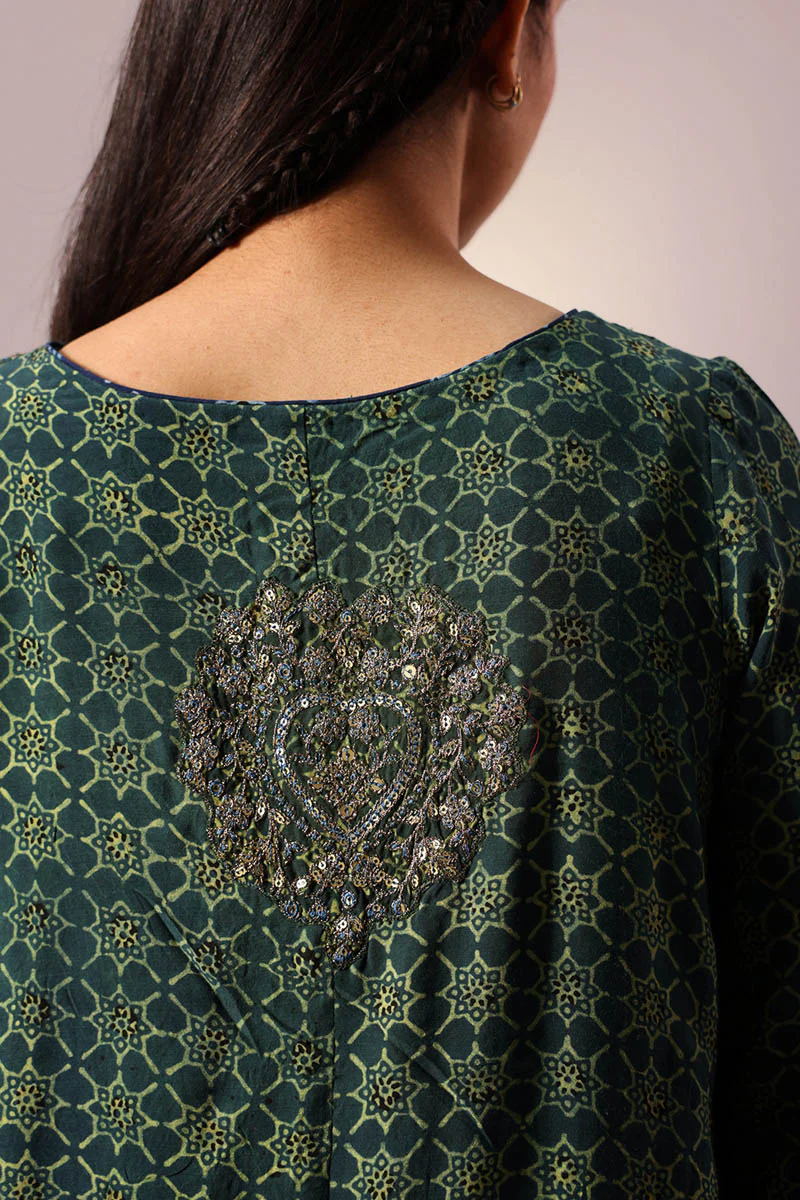 Ajrak Layered Dress - Image 4