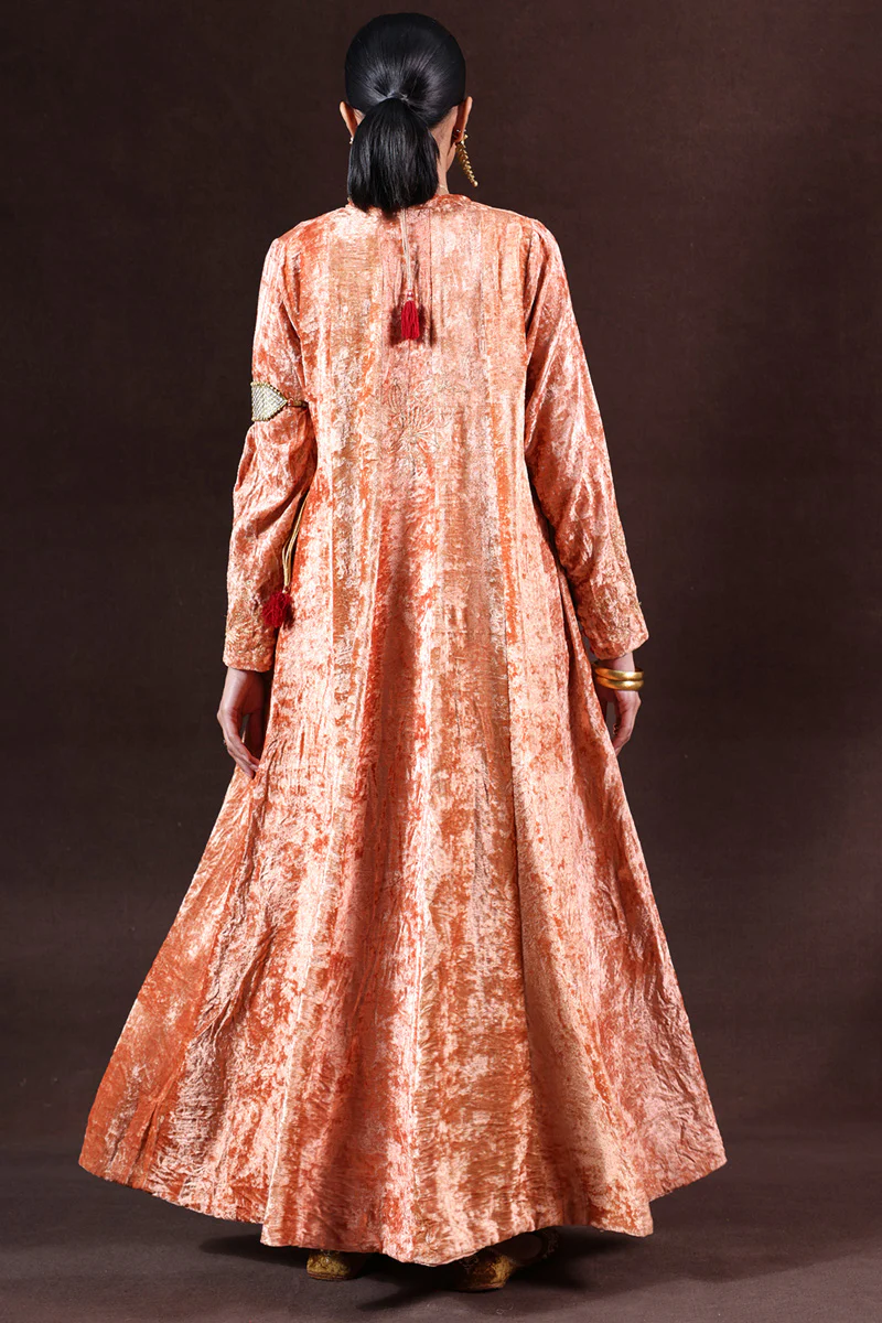 Embroidered Velvet Kalidar Set - Image 8
