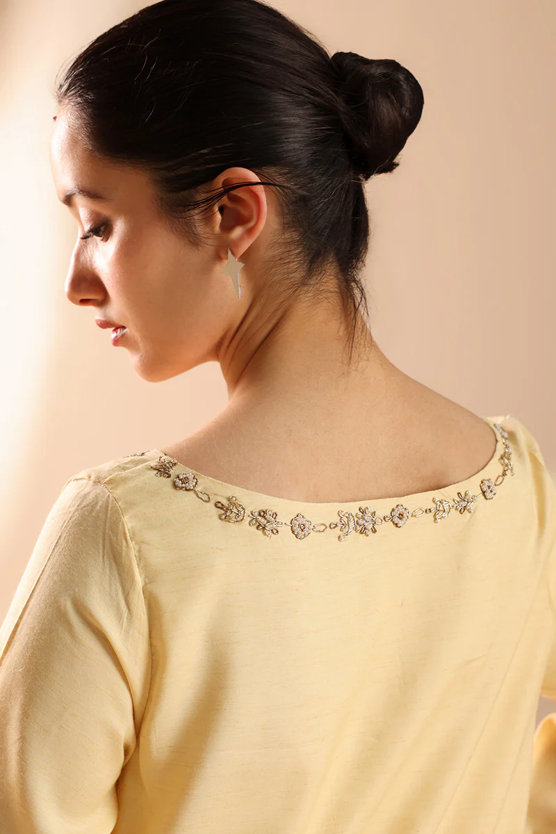Embroidered Polki Layered Dress - Image 3